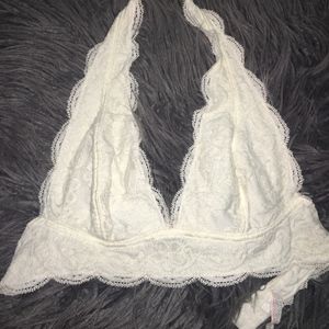 Out From Under White Lace Halter Bralette UO